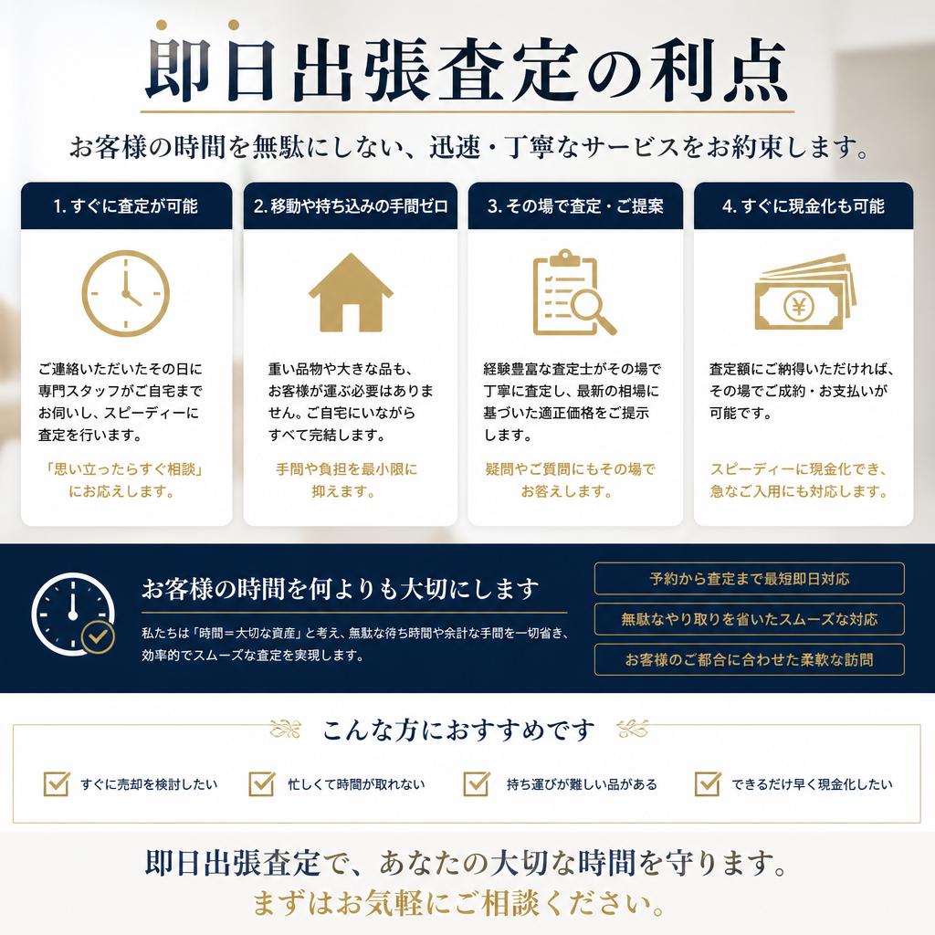 2. 即日出張査定の魅力