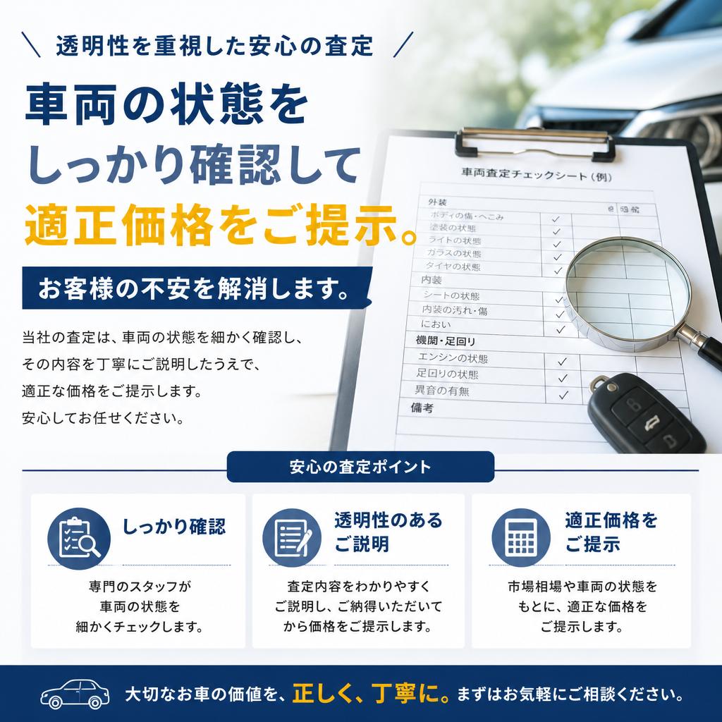 明確な査定基準で安心！