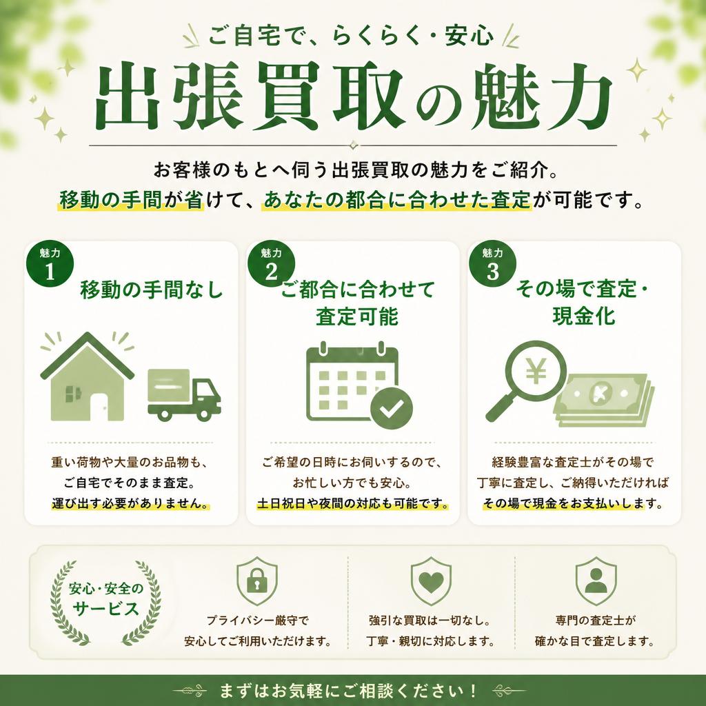 出張買取サービスのメリット